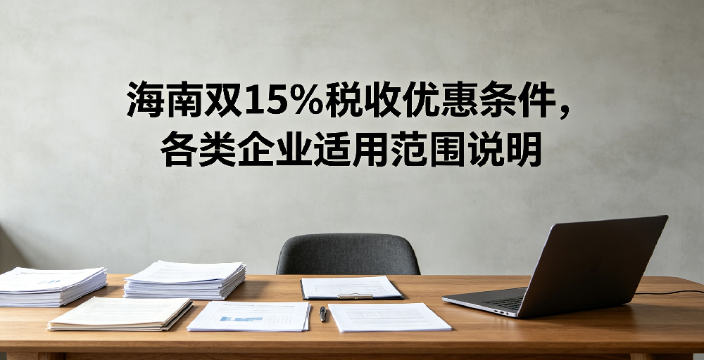 海南双15%税收优惠条件，各类企业适用范围说明